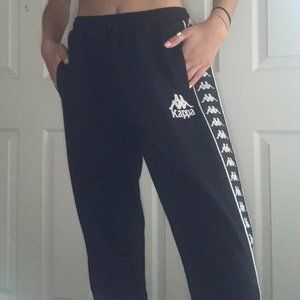 Black Kappa Sweatpants/joggers